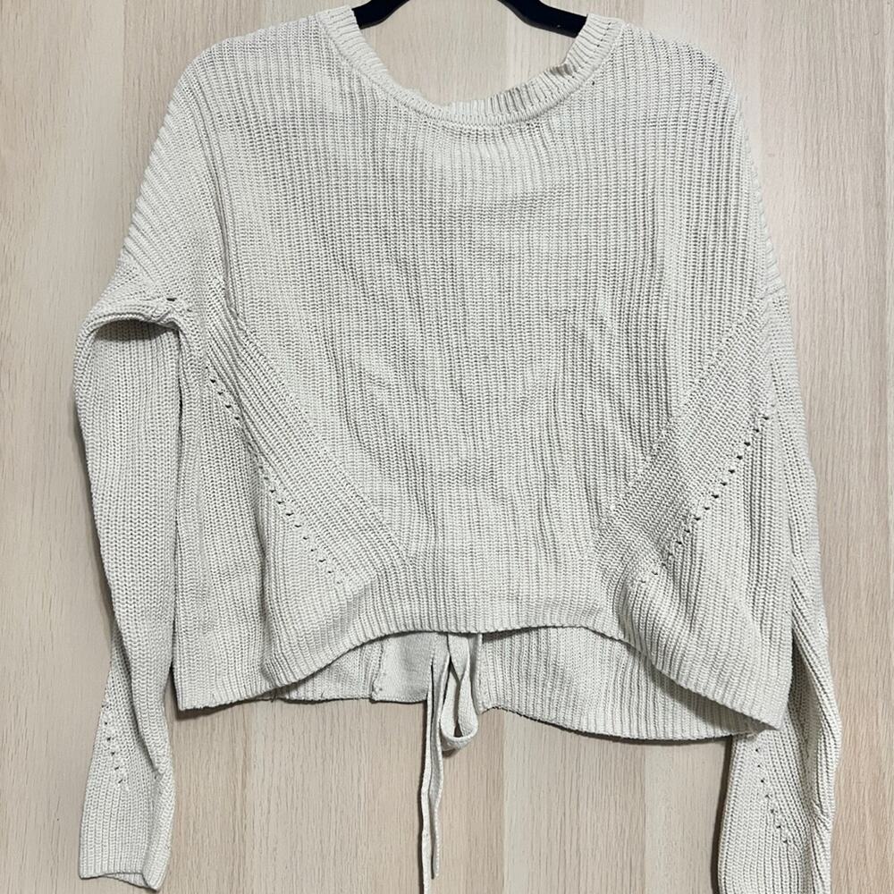 Lucky Brand Cream Knit Sweater Size Medium